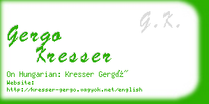 gergo kresser business card